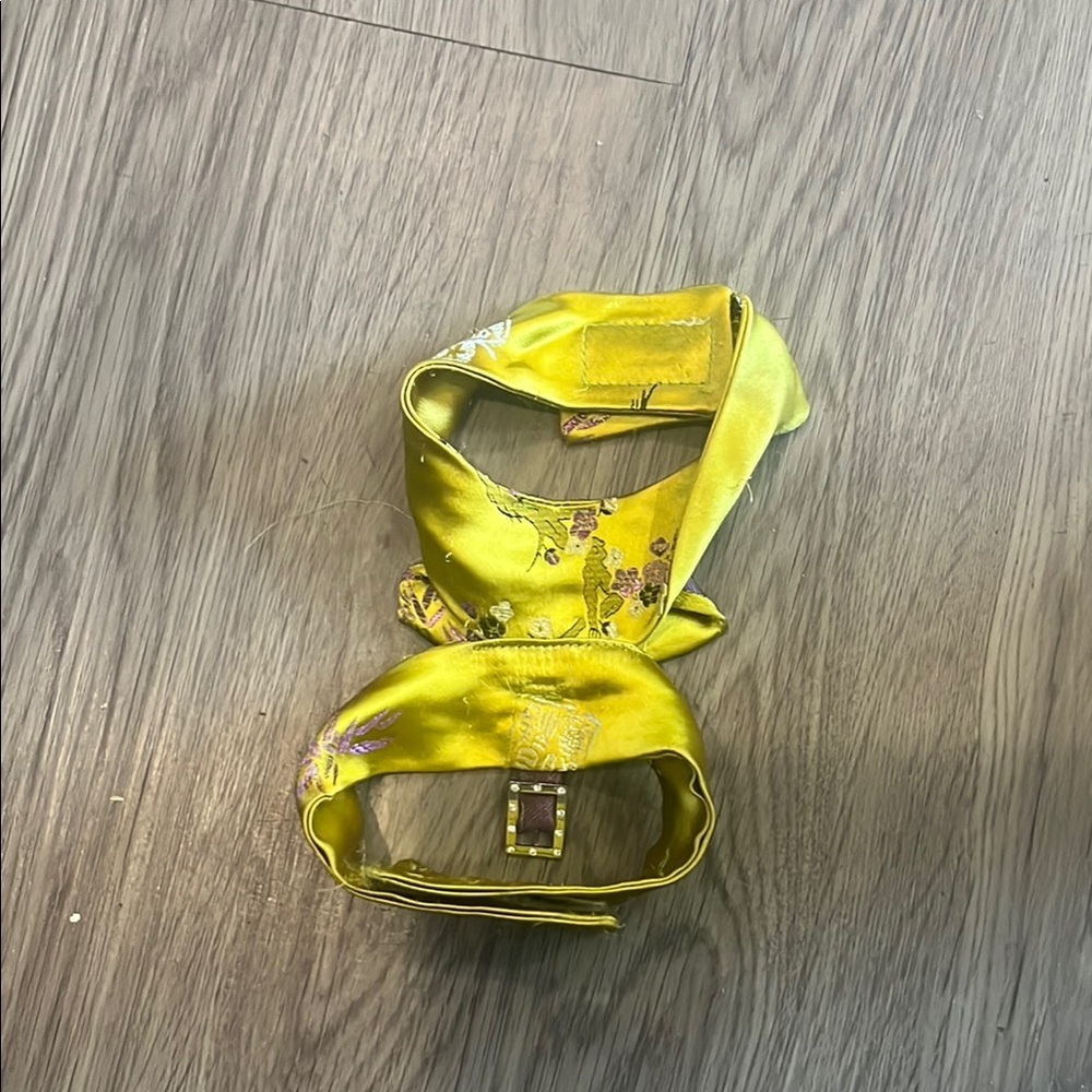 Yellow Floral Silk Belt